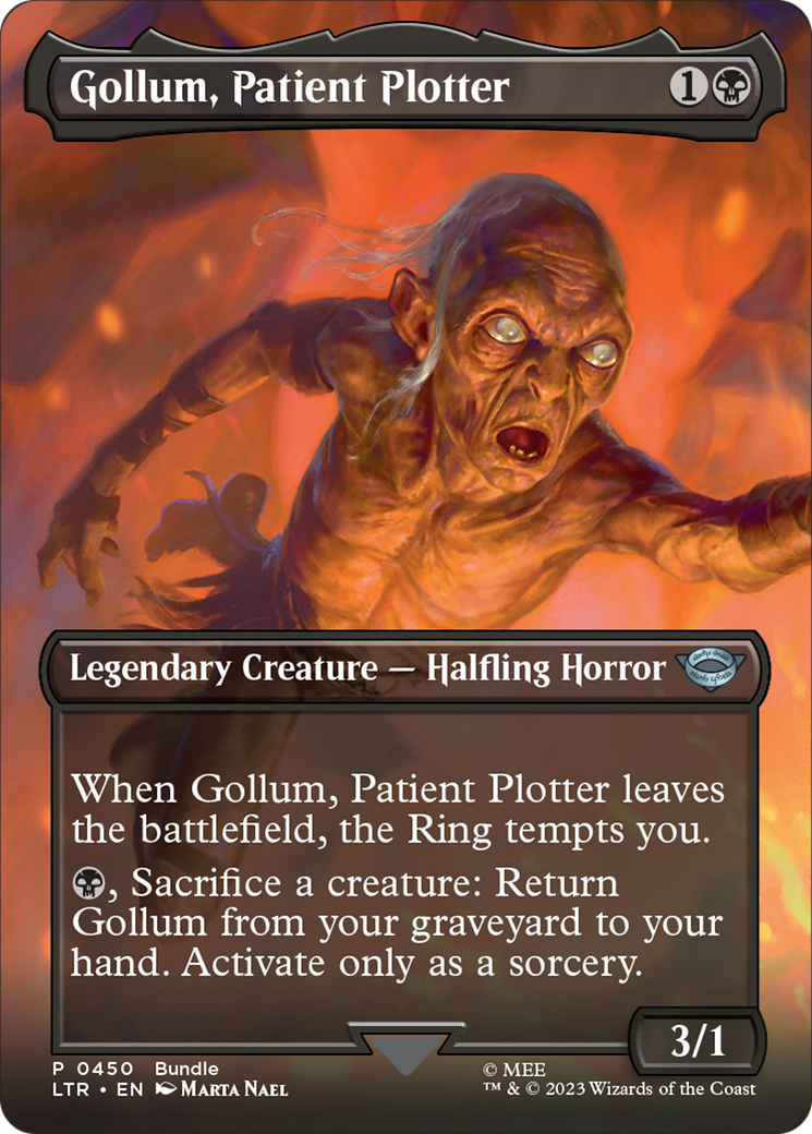 Gollum, Patient Plotter (Borderless Alternate Art) [The Lord of the Rings: Tales of Middle-Earth] | Exor Games Dartmouth