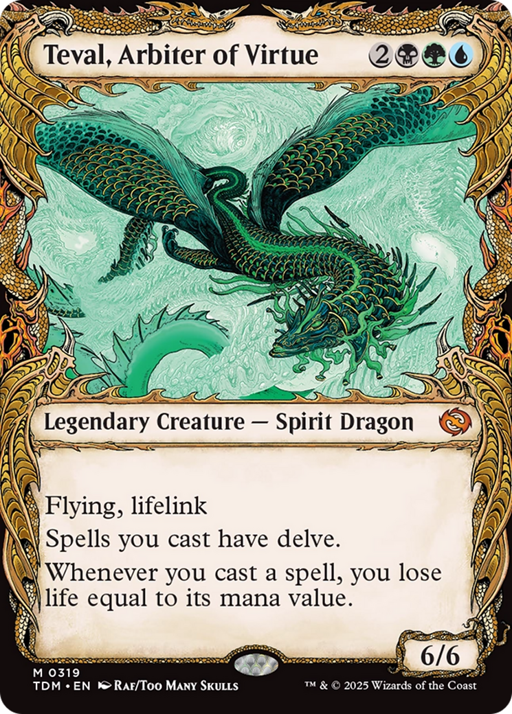 Teval, Arbiter of Virtue (Showcase) [Tarkir: Dragonstorm] | Exor Games Dartmouth