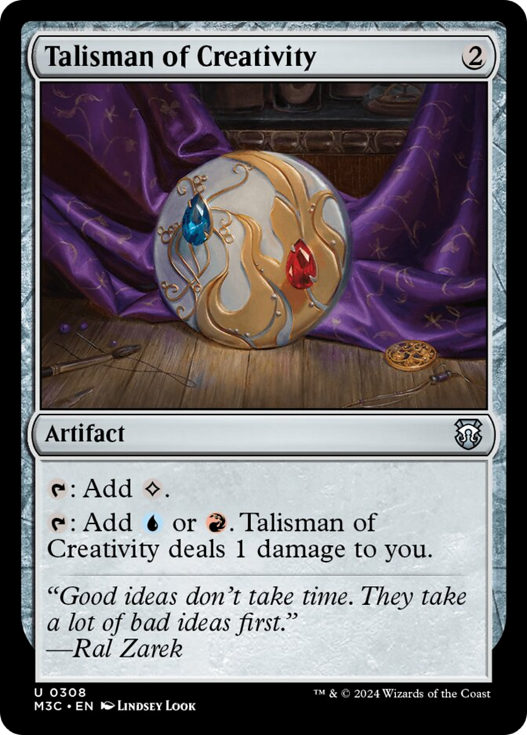 Talisman of Creativity (Ripple Foil) [Modern Horizons 3 Commander] | Exor Games Dartmouth