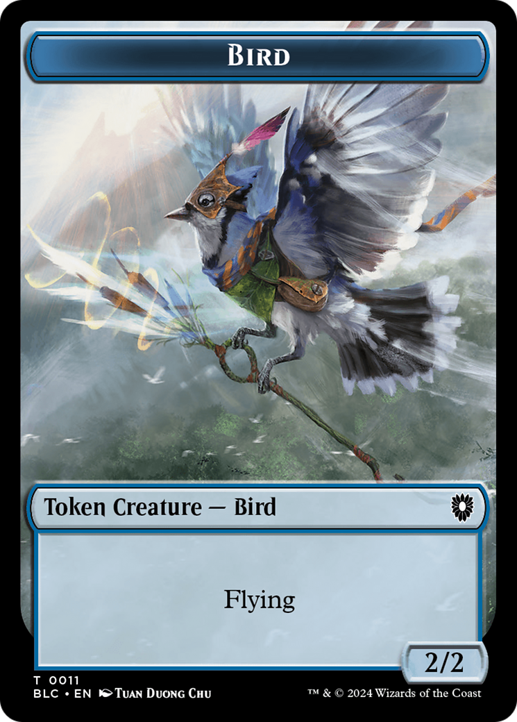 Bird (011) // Fish Double-Sided Token [Bloomburrow Commander Tokens] | Exor Games Dartmouth