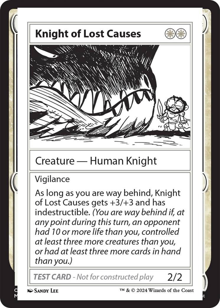 Knight of Lost Causes [Mystery Booster 2 Playtest Cards] | Exor Games Dartmouth