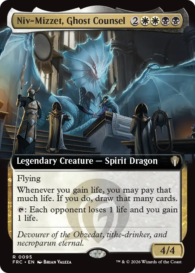 Niv-Mizzet, Ghost Counsel (Extended Art) [Reality Fracture Commander] | Exor Games Dartmouth