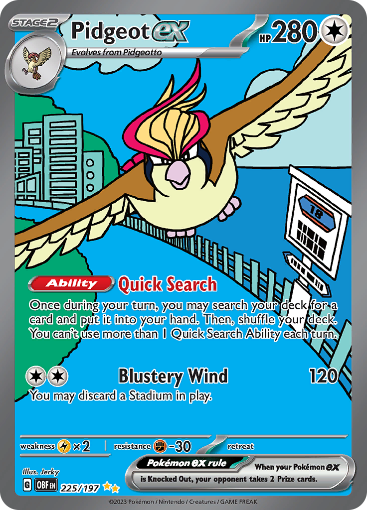 Pidgeot ex (225/197) [Scarlet & Violet: Obsidian Flames] | Exor Games Dartmouth