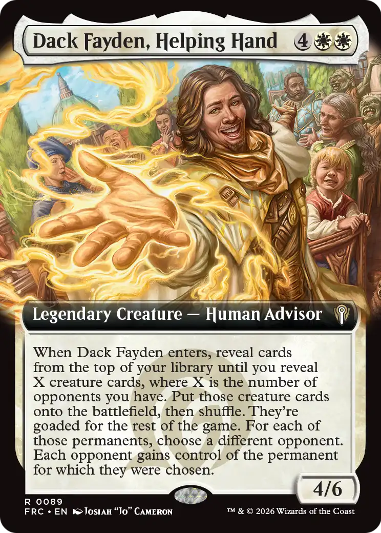 Dack Fayden, Helping Hand (Extended Art) [Reality Fracture Commander] | Exor Games Dartmouth