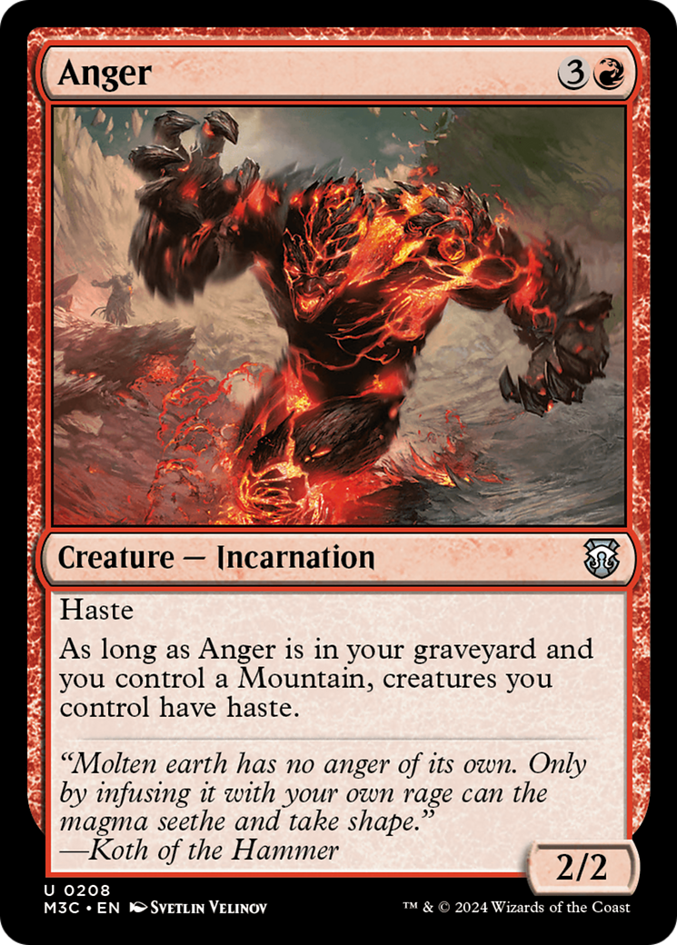 Anger (Ripple Foil) [Modern Horizons 3 Commander] | Exor Games Dartmouth