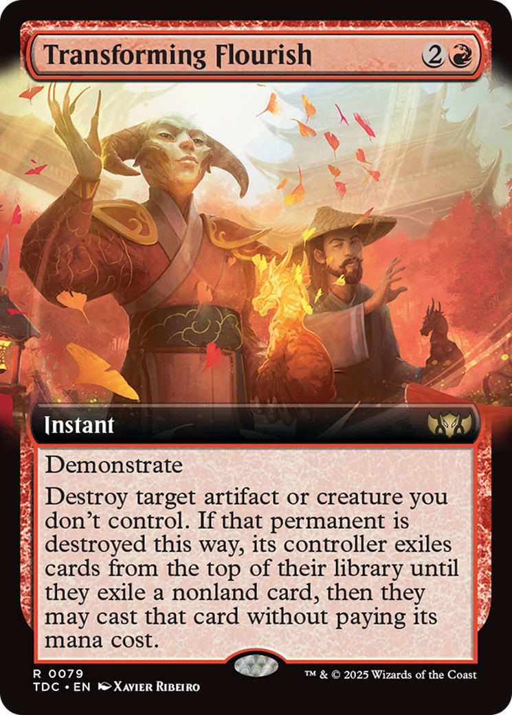 Transforming Flourish (Extended Art) [Tarkir: Dragonstorm Commander] | Exor Games Dartmouth