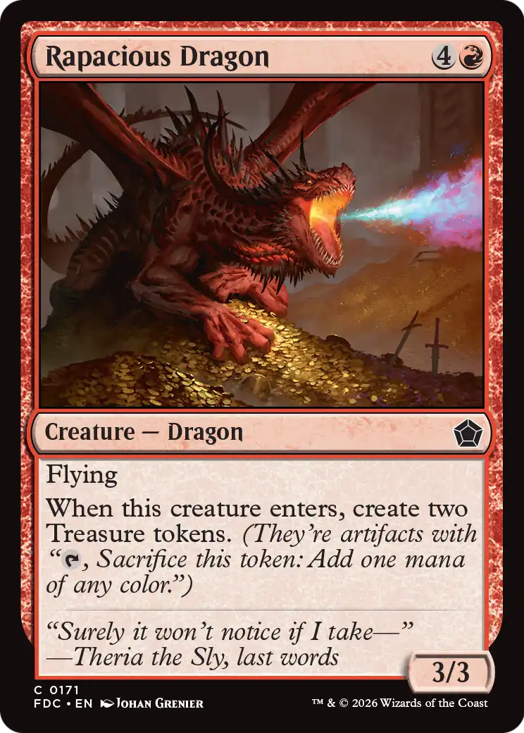 Rapacious Dragon [Foundations Commander] | Exor Games Dartmouth