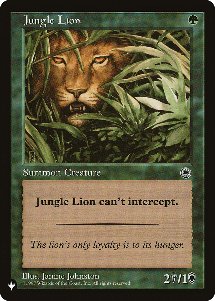 Jungle Lion [The List Reprints] | Exor Games Dartmouth