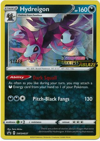 Hydreigon (SWSH037) (Staff Prerelease Promo) [Sword & Shield: Black Star Promos] | Exor Games Dartmouth