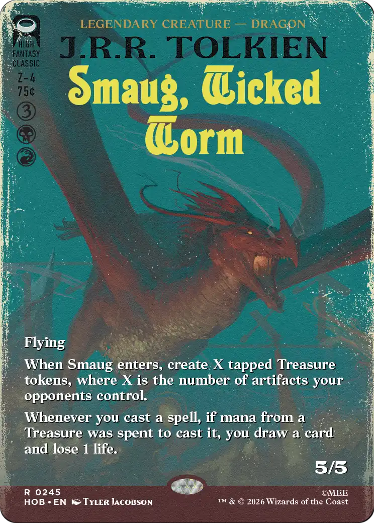 Smaug, Wicked Worm (Borderless) [The Hobbit] | Exor Games Dartmouth