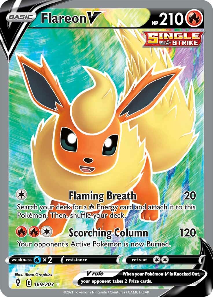 Flareon V (169/203) [Sword & Shield: Evolving Skies] | Exor Games Dartmouth