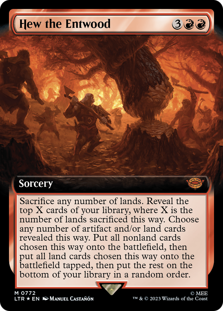 Hew the Entwood (Extended Art) (Surge Foil) [The Lord of the Rings: Tales of Middle-Earth] | Exor Games Dartmouth