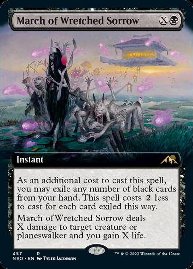 March of Wretched Sorrow (Extended Art) [Kamigawa: Neon Dynasty] | Exor Games Dartmouth