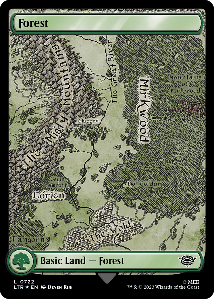 Forest (0722) (Surge Foil) [The Lord of the Rings: Tales of Middle-Earth] | Exor Games Dartmouth