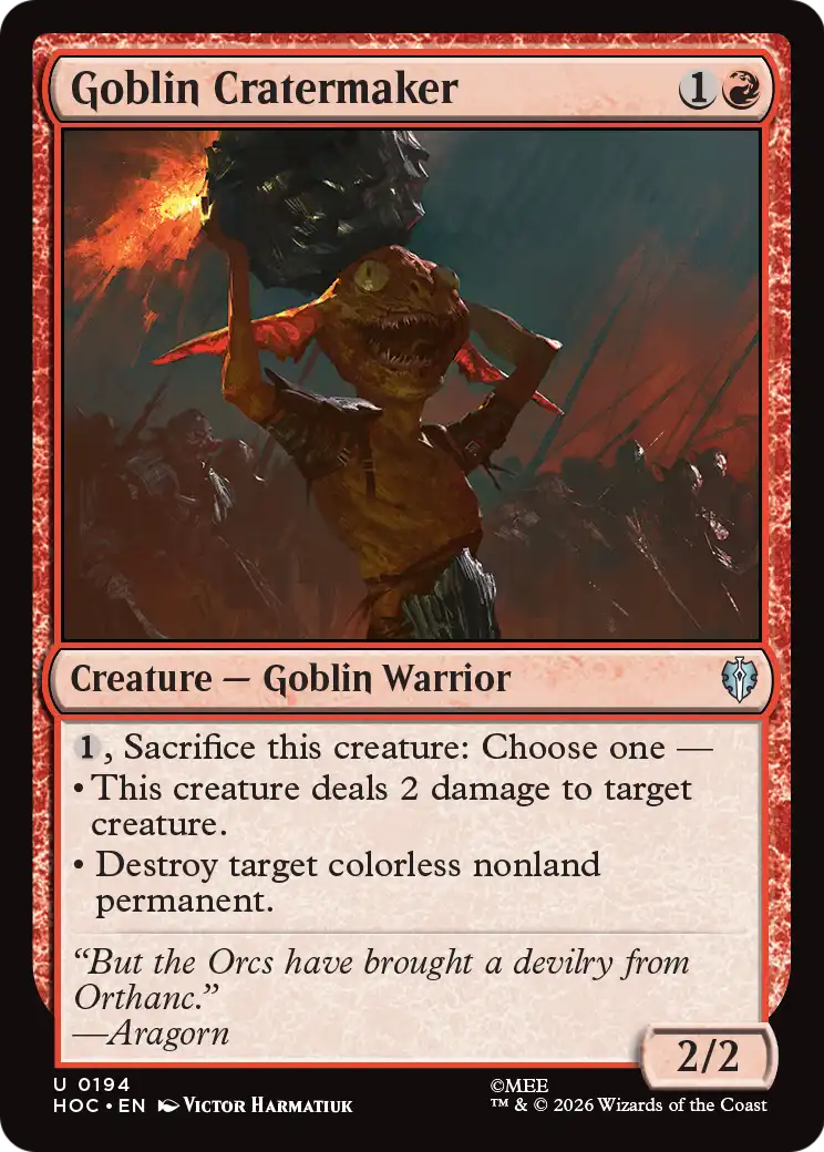 Goblin Cratermaker [The Hobbit: Eternal-Legal] | Exor Games Dartmouth