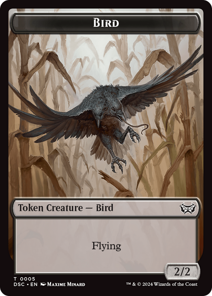 Elemental // Bird Double-Sided Token [Duskmourn: House of Horror Commander Tokens] | Exor Games Dartmouth