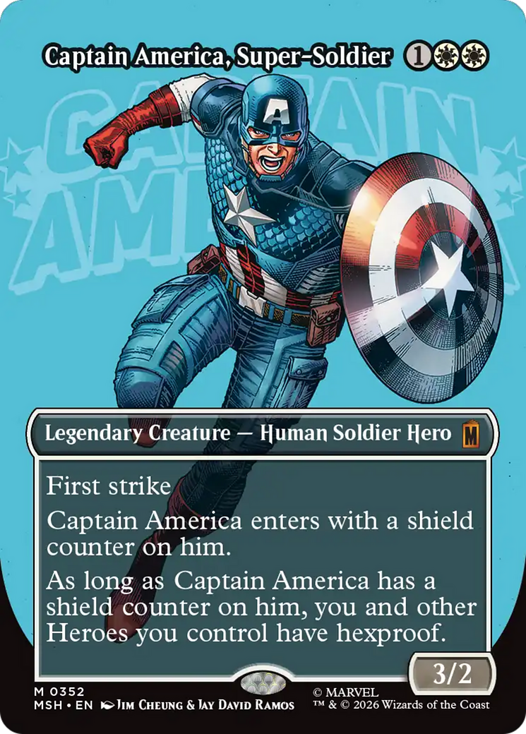 Captain America, Super-Soldier (Borderless) (0352) [Marvel Super Heroes] | Exor Games Dartmouth