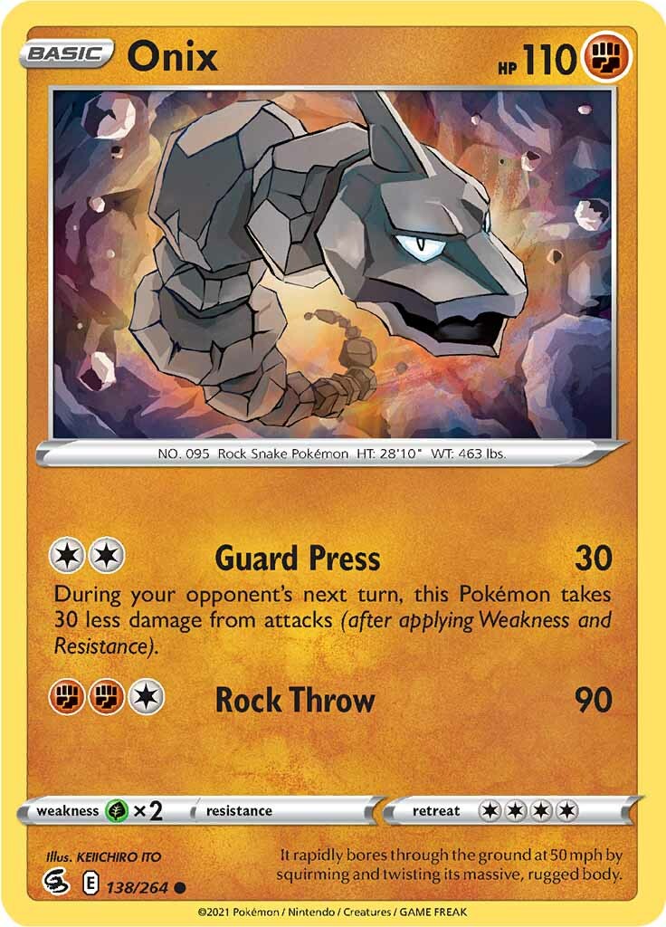 Onix (138/264) [Sword & Shield: Fusion Strike] | Exor Games Dartmouth