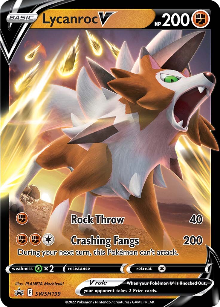 Lycanroc V (SWSH199) [Sword & Shield: Black Star Promos] | Exor Games Dartmouth