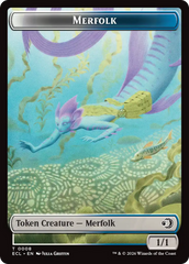 Merfolk // Worm Double-Sided Token [Lorwyn Eclipsed Tokens] | Exor Games Dartmouth