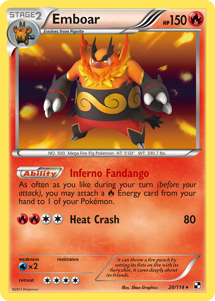 Emboar (20/114) [Black & White: Base Set] | Exor Games Dartmouth
