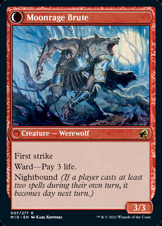 Brutal Cathar // Moonrage Brute [Innistrad: Midnight Hunt] | Exor Games Dartmouth