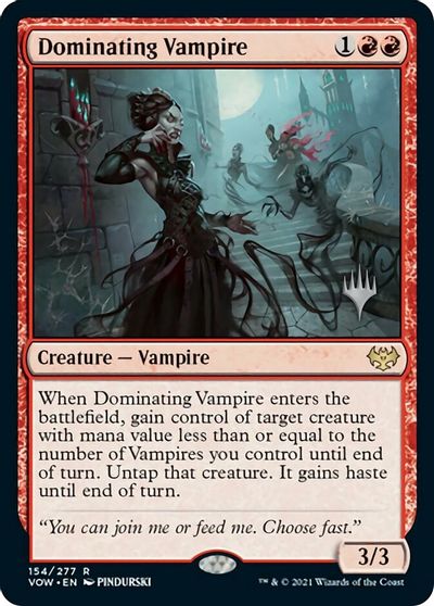 Dominating Vampire (Promo Pack) [Innistrad: Crimson Vow Promos] | Exor Games Dartmouth