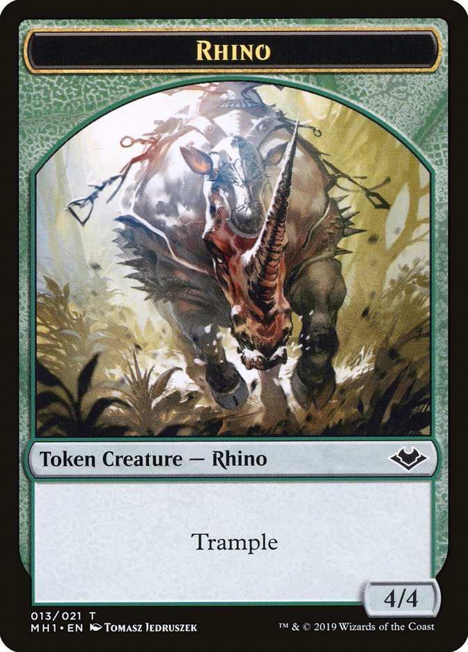 Shapeshifter (001) // Rhino (013) Double-Sided Token [Modern Horizons Tokens] | Exor Games Dartmouth