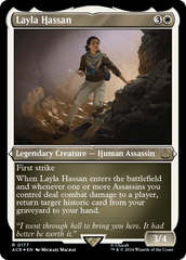 Layla Hassan (Foil Etched) [Assassin's Creed] | Exor Games Dartmouth