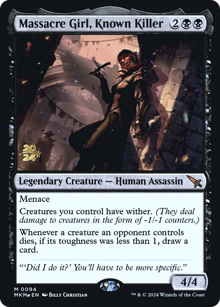 Massacre Girl, Known Killer [Murders at Karlov Manor Prerelease Promos] | Exor Games Dartmouth