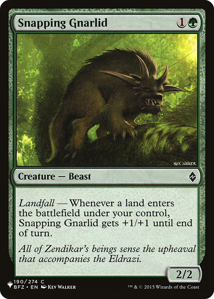 Snapping Gnarlid [The List] | Exor Games Dartmouth