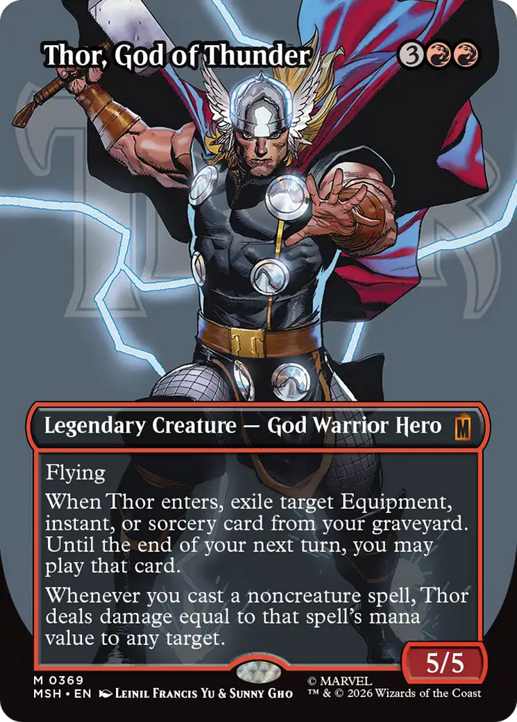Thor, God of Thunder (Borderless) (0369) [Marvel Super Heroes] | Exor Games Dartmouth