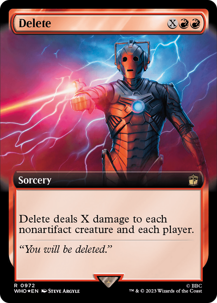 Delete (Extended Art) (Surge Foil) [Doctor Who] | Exor Games Dartmouth