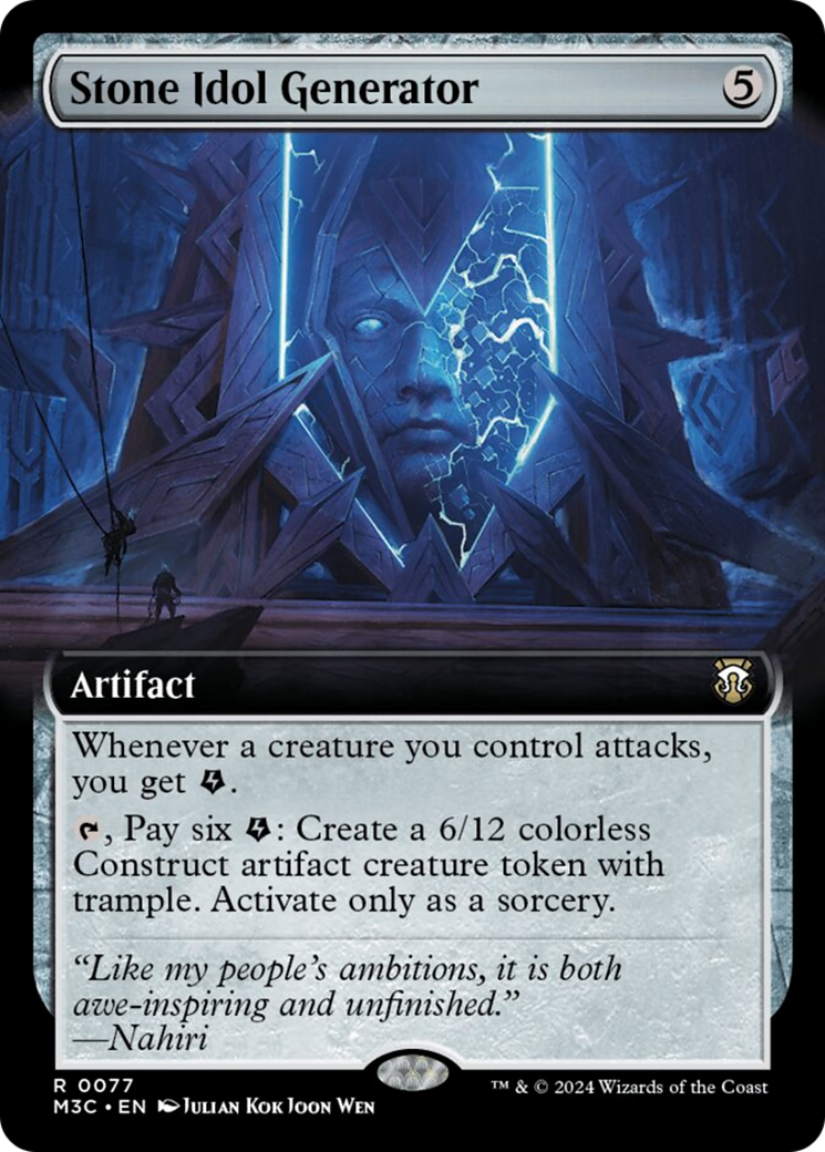 Stone Idol Generator (Extended Art) (Ripple Foil) [Modern Horizons 3 Commander] | Exor Games Dartmouth