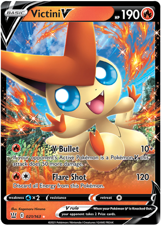 Victini V (021/163) [Sword & Shield: Battle Styles] | Exor Games Dartmouth