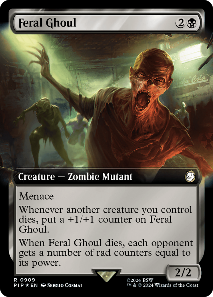 Feral Ghoul (Extended Art) (Surge Foil) [Fallout] | Exor Games Dartmouth