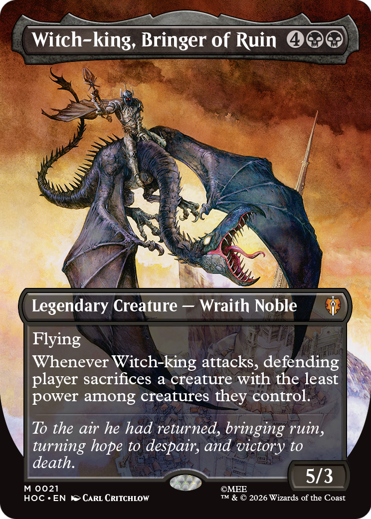 Witch-king, Bringer of Ruin (Borderless) [The Hobbit] | Exor Games Dartmouth