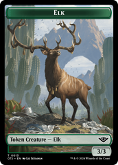 Treasure // Elk Double-Sided Token [Outlaws of Thunder Junction Tokens] | Exor Games Dartmouth