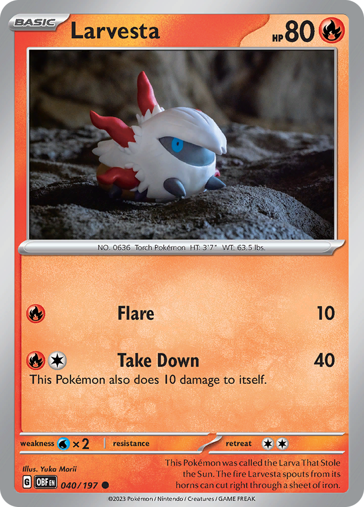 Larvesta (040/197) [Scarlet & Violet: Obsidian Flames] | Exor Games Dartmouth