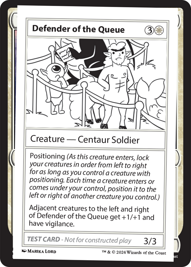 Defender of the Queue [Mystery Booster 2 Playtest Cards] | Exor Games Dartmouth