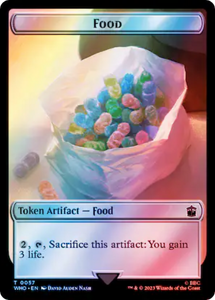 Alien Angel // Food (0057) Double-Sided Token (Surge Foil) [Doctor Who Tokens] | Exor Games Dartmouth