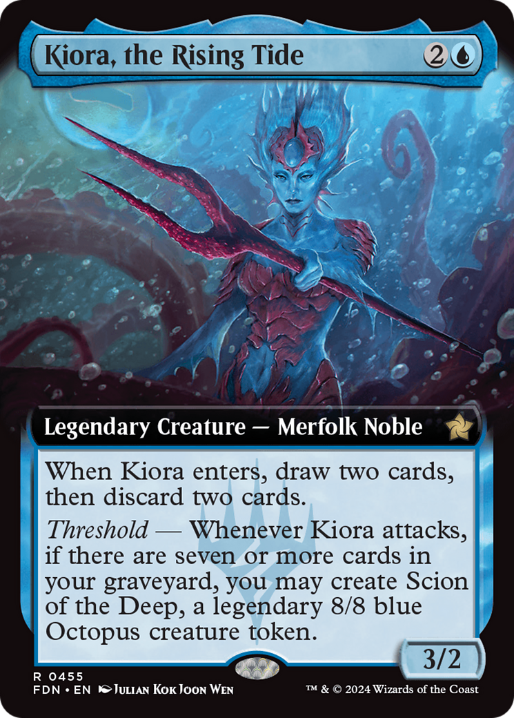 Kiora, the Rising Tide (Extended Art) [Foundations] | Exor Games Dartmouth