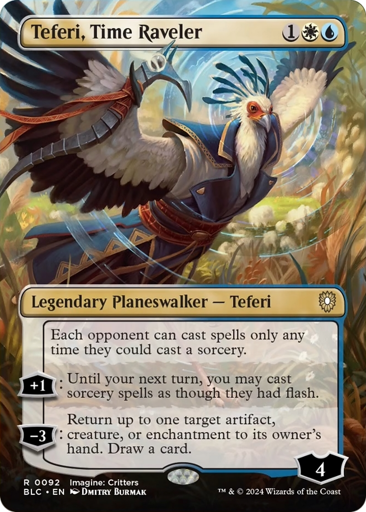 Teferi, Time Raveler (Borderless) [Bloomburrow Commander] | Exor Games Dartmouth