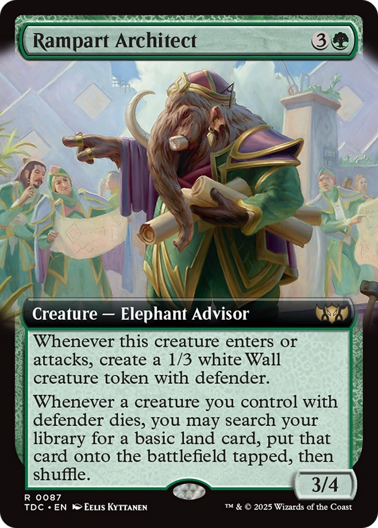 Rampart Architect (Extended Art) [Tarkir: Dragonstorm Commander] | Exor Games Dartmouth