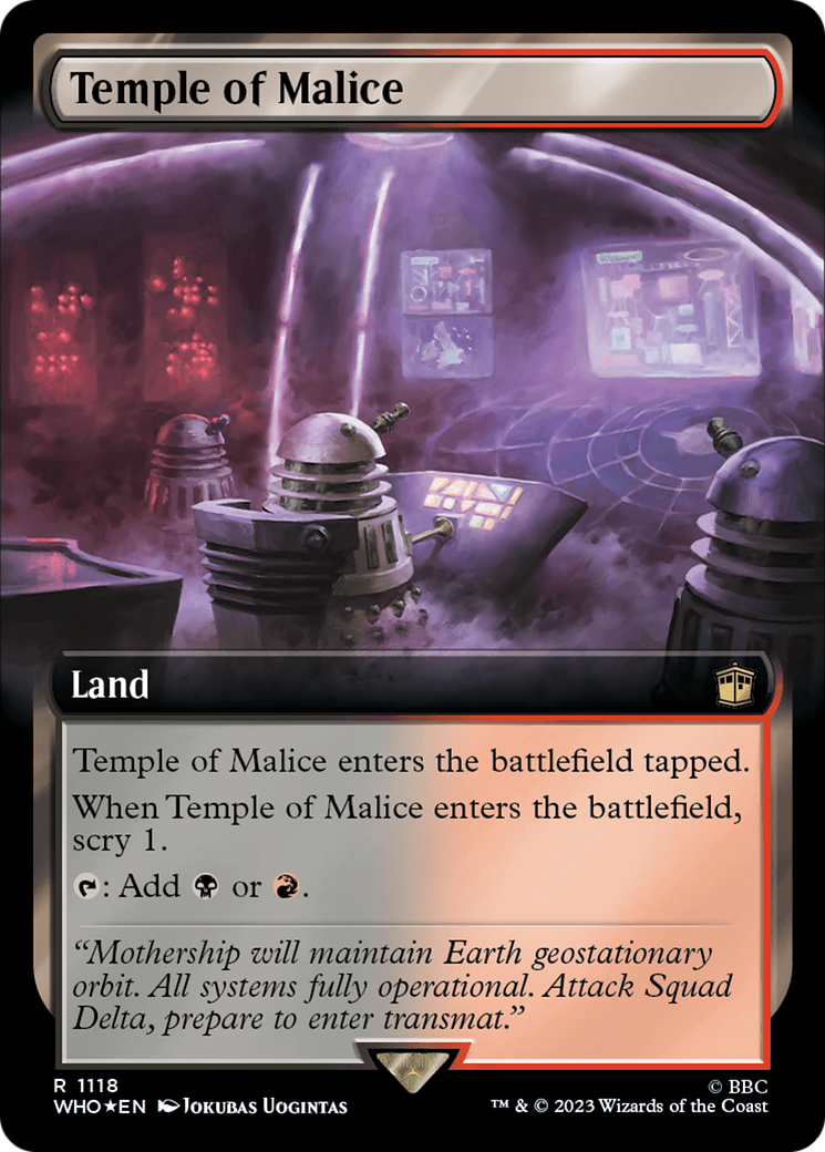 Temple of Malice (Extended Art) (Surge Foil) [Doctor Who] | Exor Games Dartmouth