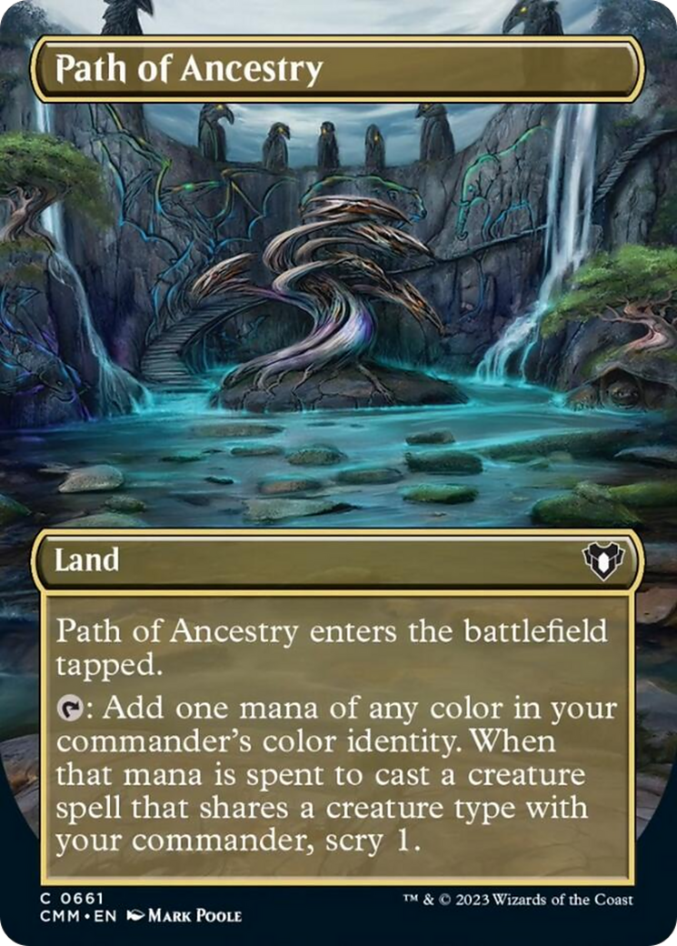 Path of Ancestry (Borderless Alternate Art) [Commander Masters] | Exor Games Dartmouth