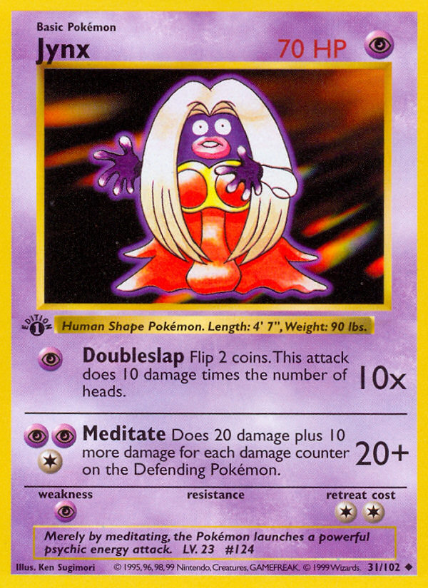 Jynx (31/102) (Shadowless) [Base Set 1st Edition] | Exor Games Dartmouth