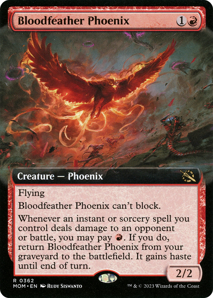 Bloodfeather Phoenix (Extended Art) [March of the Machine] | Exor Games Dartmouth