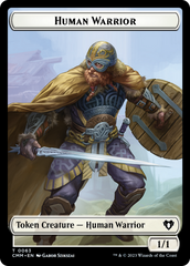 Human Warrior // Zombie Army Double-Sided Token [Commander Masters Tokens] | Exor Games Dartmouth