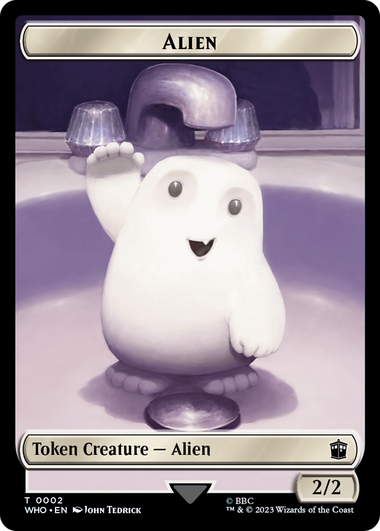 Alien // Cyberman Double-Sided Token [Doctor Who Tokens] | Exor Games Dartmouth